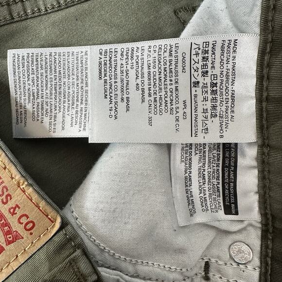 Levis Jeans Womens 31 Green Camo 711 Skinny Stretch Midrise Casual - Picture 7 of 14